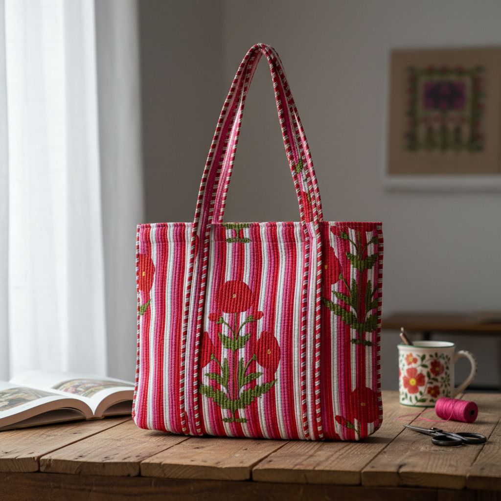 Stylish Tote Bag | Eco-Friendly Reusable Beach & Travel Tote | Fashionable Women’s Handbag with Print Design