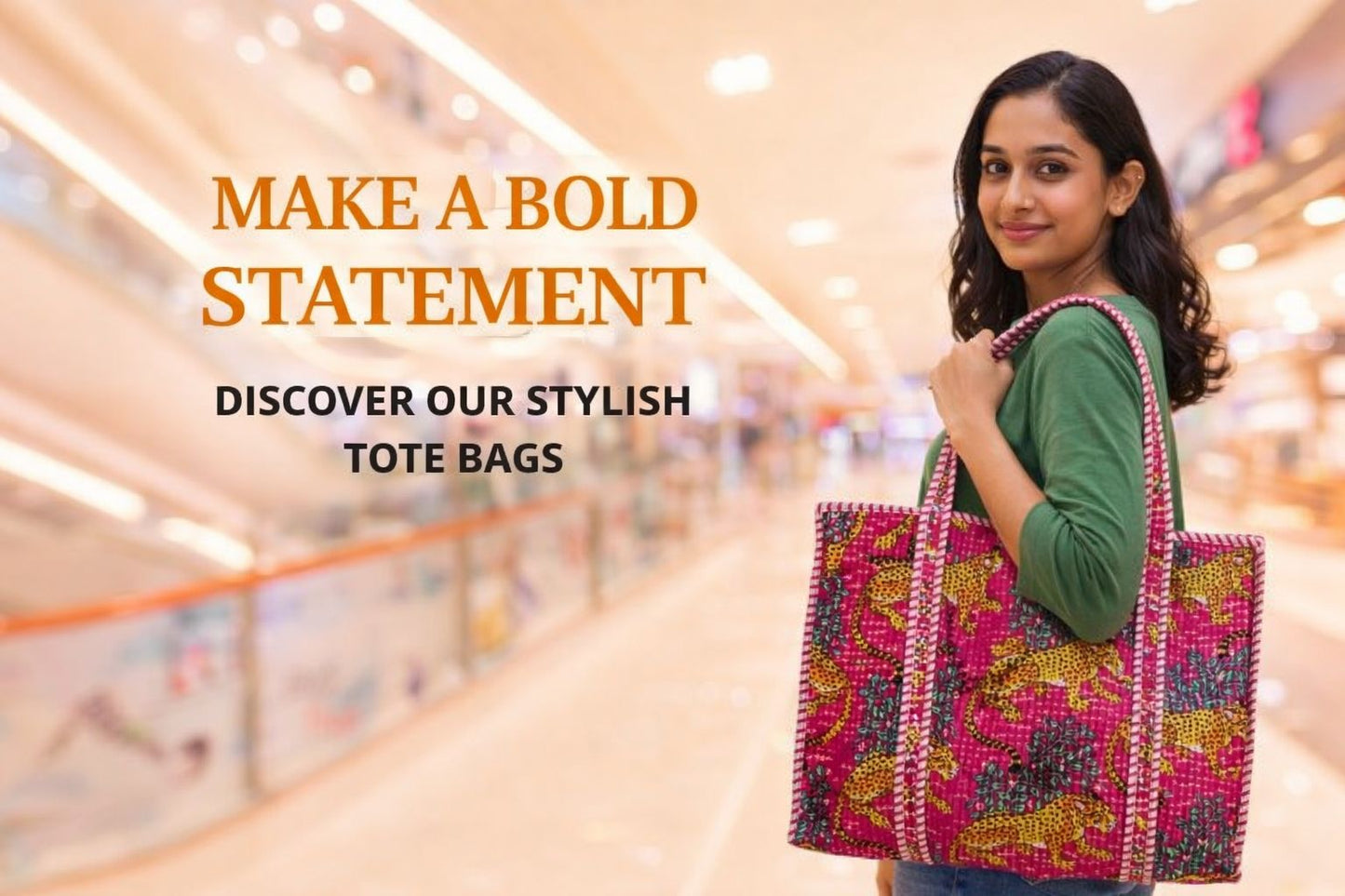 Stylish Tote Bag | Eco-Friendly Reusable Beach & Travel Tote | Fashionable Women’s Handbag with Print Design